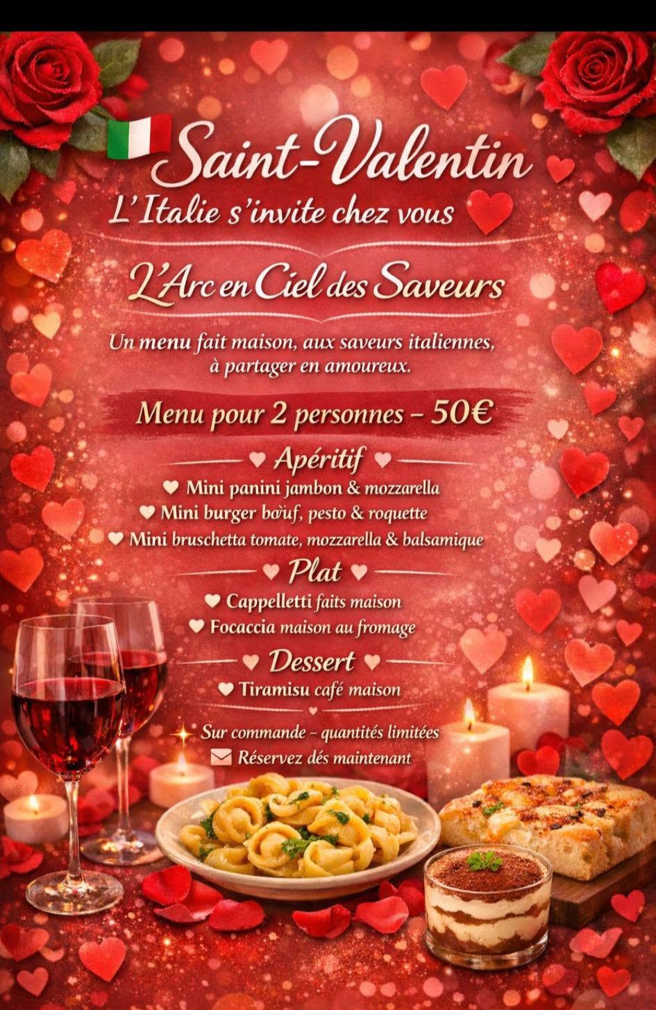 Offre Saint-Valentin Menu 50€
